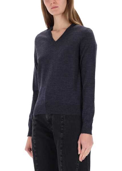 Pulovere Maison Margiela V-Neck Sweater BLUE Femei (BM 19483349) 4