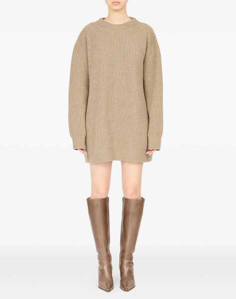 Pulovere MM6 Maison Margiela Wool Sweater Dress BEIGE Femei (BM 19483358) 2