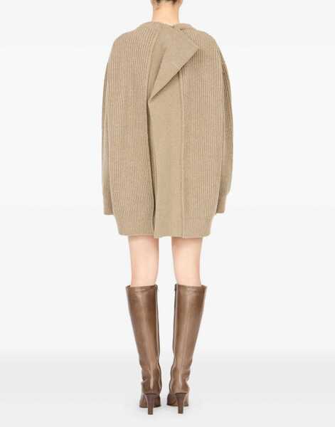 Pulovere MM6 Maison Margiela Wool Sweater Dress BEIGE Femei (BM 19483358) 4