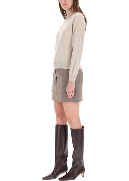 Pulovere casual MAISON KITSUN Baby Fox Jersey BEIGE Femei (BM 19483406) 2