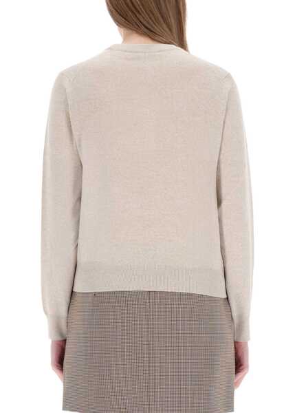 Pulovere casual MAISON KITSUN Baby Fox Jersey BEIGE Femei (BM 19483406) 3