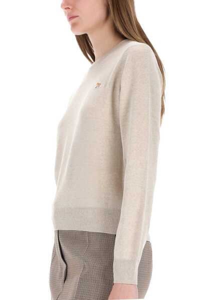 Pulovere casual MAISON KITSUN Baby Fox Jersey BEIGE Femei (BM 19483406) 4