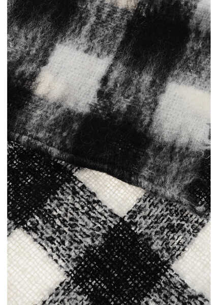 Esarfe Massimo Piombo Wool Two-Tone Scarf Black & White Barbati (BM 19483688) 2