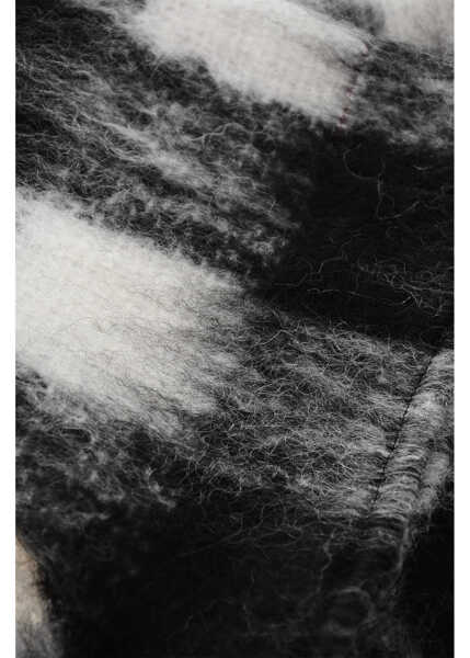 Esarfe Massimo Piombo Wool Two-Tone Scarf Black & White Barbati (BM 19483688) 3