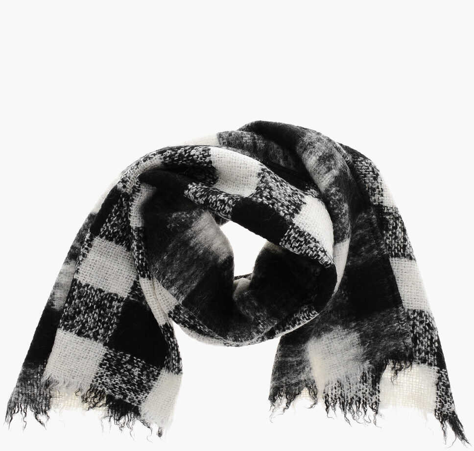 Esarfe Massimo Piombo Wool Two-Tone Scarf Black & White Barbati (BM 19483688) 1