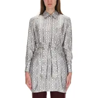 Rochii casual Printed Silk Chemisier Dress Femei