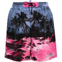 Bermude Patterned Nylon Palm Swimshorts Barbati