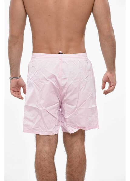 Bermude DSQUARED2 Nylon Swimshorts With Printed Logo Pink Barbati (BM 19484777) 2