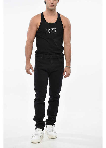 Blugi drepti DSQUARED2 Black Bull Dark Wash Cool Guy Jeans 17Cm Black Barbati (BM 19484780) 4