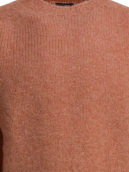 Pulovere Beams Plus Shaggy Bernard crewneck sweater Orange Barbati (BM 19484874) 3