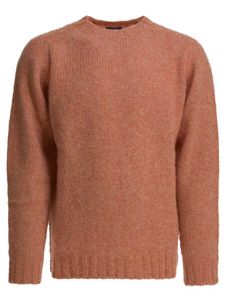 Pulovere Beams Plus Shaggy Bernard crewneck sweater Orange Barbati (BM 19484874) 1