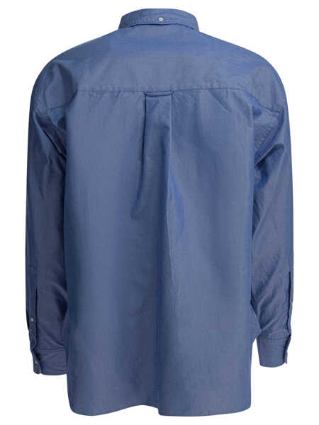 Camasi casual Beams Plus Lisa Oxford SN shirt Light blue Barbati (BM 19484889) 2