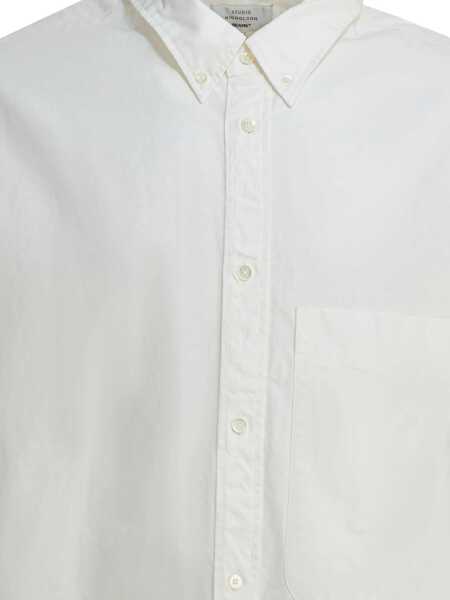 Camasi casual Beams Plus Lisa Oxford SN shirt White Barbati (BM 19484913) 3
