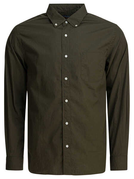 Camasi casual Beams Plus BD Color Board shirt Green Barbati (BM 19484916) 1