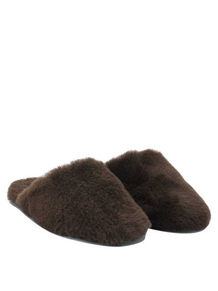 Mocasini AEYDE Rega slippers in shearling Brown Femei (BM 19485036) 2