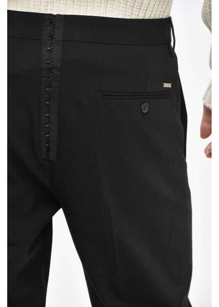 Pantaloni eleganti DSQUARED2 Virgin Wool Pants With 4 Pockets Black Barbati (BM 19485266) 4
