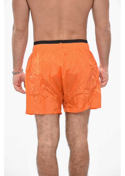 Bermude DSQUARED2 Swimshorts With Double Elastic Waistband Orange Barbati (BM 19485269) 2