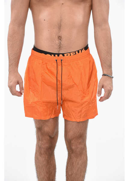 Bermude DSQUARED2 Swimshorts With Double Elastic Waistband Orange Barbati (BM 19485269) 1
