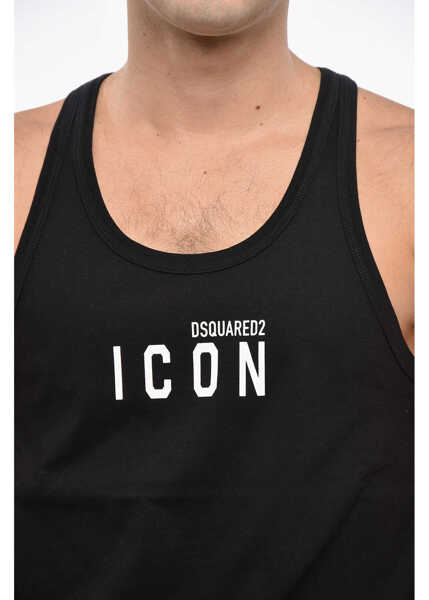 Tricouri DSQUARED2 Icon Cotton Tank Top Black Barbati (BM 19485284) 3