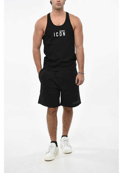 Tricouri DSQUARED2 Icon Cotton Tank Top Black Barbati (BM 19485284) 4