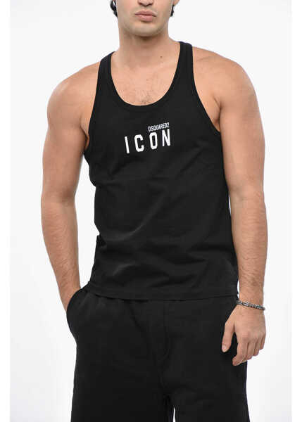 Tricouri DSQUARED2 Icon Cotton Tank Top Black Barbati (BM 19485284) 1