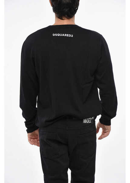 Pulovere DSQUARED2 For Manchester City Limited Edition Wool Crew-Neck Sweater Black Barbati (BM 19485293) 2
