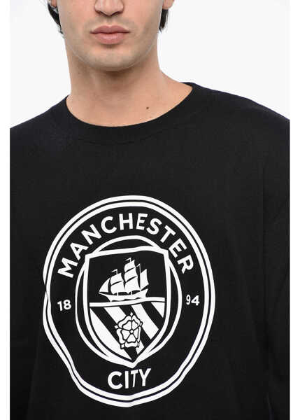 Pulovere DSQUARED2 For Manchester City Limited Edition Wool Crew-Neck Sweater Black Barbati (BM 19485293) 3