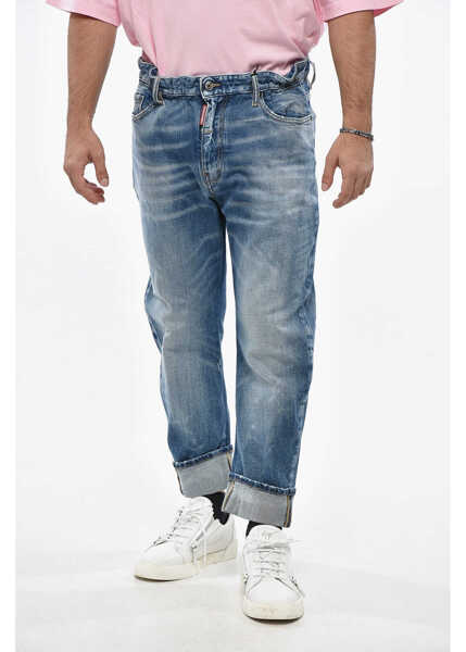 Blugi drepti DSQUARED2 Regular Waist And Regular Fit Jeans Blue Barbati (BM 19485311) 1