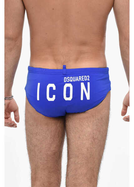 Chiloti DSQUARED2 Drawstringed Icon Swim Briefs Blue Barbati (BM 19485314) 2
