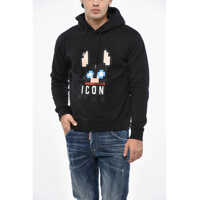 Bluze de trening Fleeced Cotton Hoodie With Frontal Logo Barbati