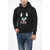 DSQUARED2 Fleeced Cotton Hoodie With Frontal Logo Black