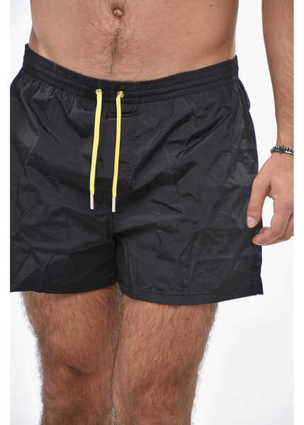 Bermude DSQUARED2 Pac-Man X D2 Nylon Swimshorts With Print Black Barbati (BM 19486766) 3