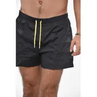 Bermude pentru Barbati - Bermude DSQUARED2 Pac-Man X D2 Nylon Swimshorts With Print Black Barbati (BM 19486766) - B-mall.ro