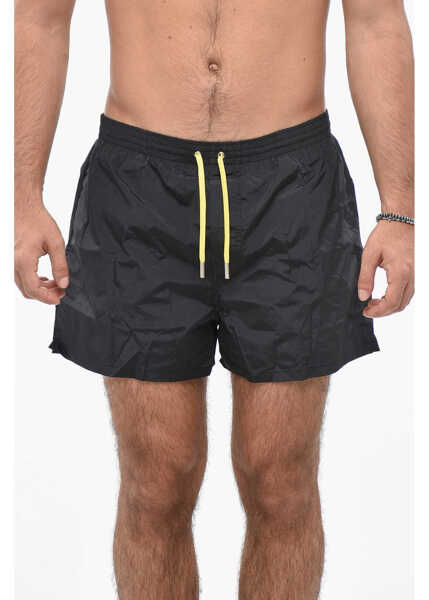Bermude DSQUARED2 Pac-Man X D2 Nylon Swimshorts With Print Black Barbati (BM 19486766) 1