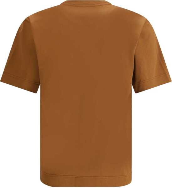 Tricouri Fendi T-Shirt with optical motif CUOIO Barbati (BM 19486769) 2