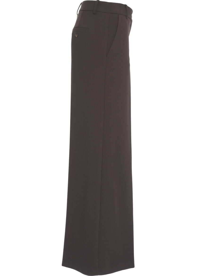 Pantaloni office Kaos Flared pants Brown Femei (BM 19497446) 3