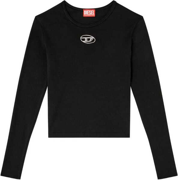 Tricouri Diesel T-Shirt T-Uncutie-Long-Ls-Od BLACK Femei (BM 19497530) 1