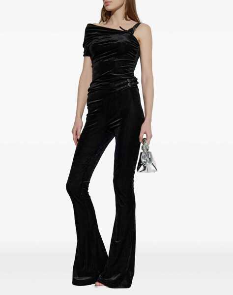 Pantaloni casual Versace Jeans Couture Pants With Buckle Detail BLACK Femei (BM 19497638) 2