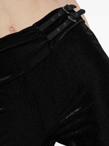 Pantaloni casual Versace Jeans Couture Pants With Buckle Detail BLACK Femei (BM 19497638) 5