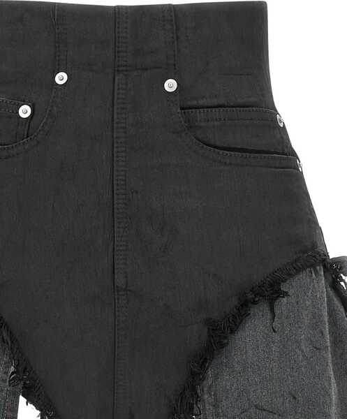 Pantaloni scurti Rick Owens Dirt Cutoff Shorts BLACK Femei (BM 19497653) 3