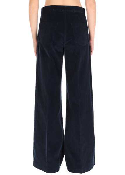 Pantaloni casual Aspesi Velvet Pants BLUE Femei (BM 19497656) 4