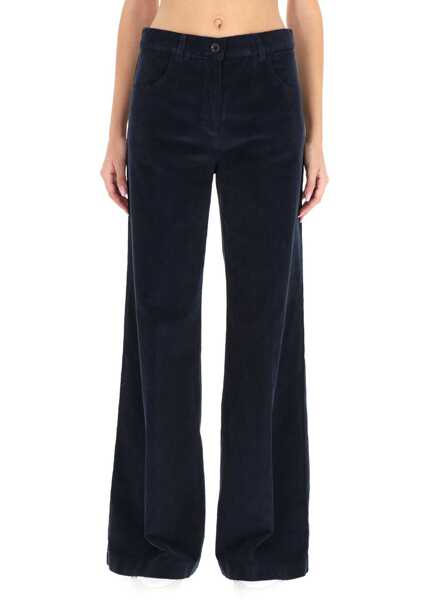Pantaloni casual Aspesi Velvet Pants BLUE Femei (BM 19497656) 1