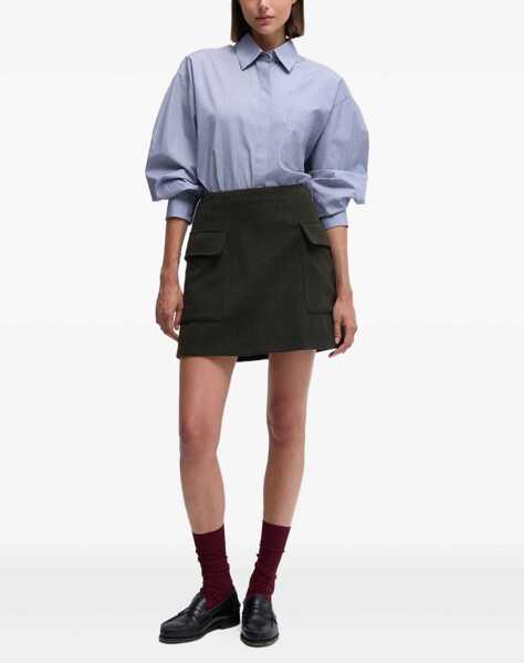 Bluze Aspesi High Collar Shirt AZURE Femei (BM 19497704) 2