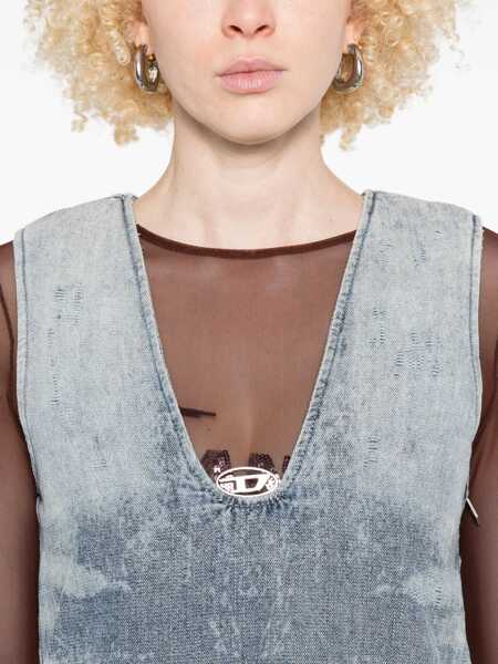 Rochii casual Diesel De-Laris Dress DENIM Femei (BM 19497722) 5