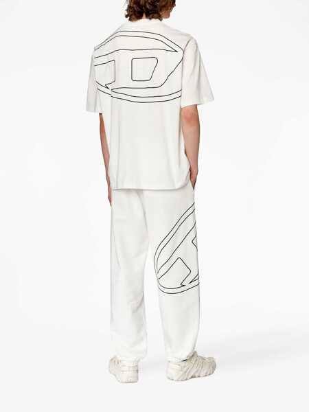 Tricouri Diesel T-Boggy-Megoval-D T-shirt WHITE Barbati (BM 19497923) 2