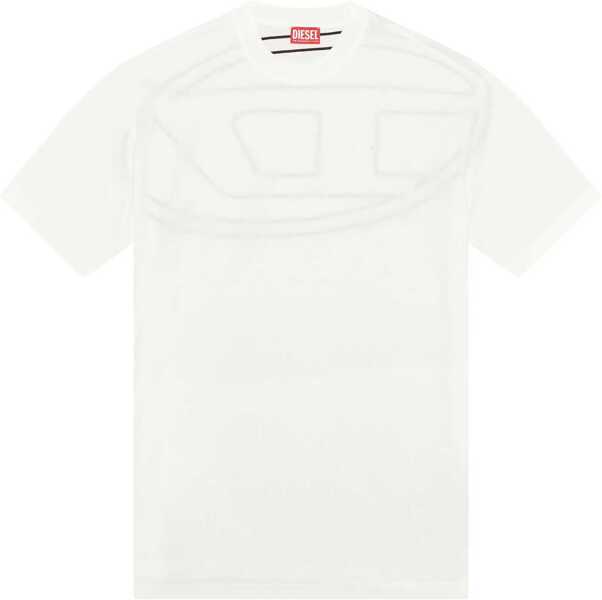 Tricouri Diesel T-Boggy-Megoval-D T-shirt WHITE Barbati (BM 19497923) 1