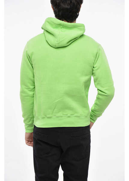 Bluze de trening DSQUARED2 Icon Fleeced-Cotton Hoodie With Contrasting Monogram Green Barbati (BM 19497989) 2
