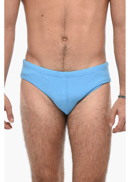 Chiloti DSQUARED2 Swim Briefs With Printed Logo Light Blue Barbati (BM 19498007) 1