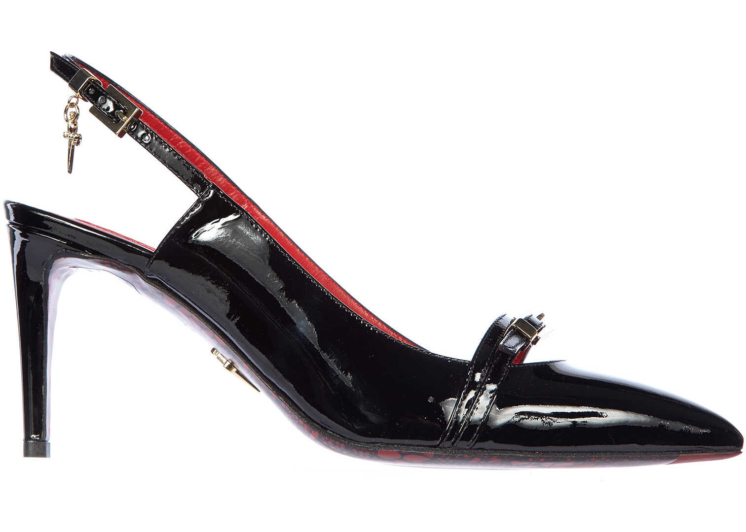 Pantof Cesare Paciotti Pumps High Heel Patent Leather Luce Black