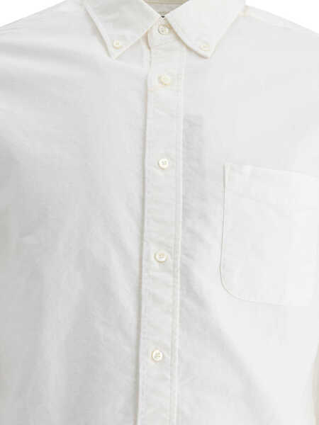 Camasi casual Beams Plus BD Oxford Shirt White Barbati (BM 19500528) 3
